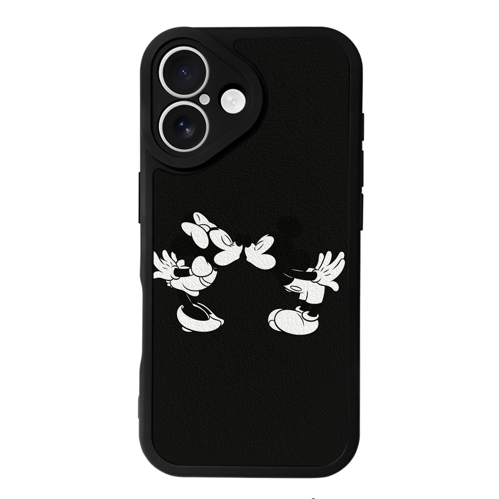 （画像用） ミッキーマウス Mickey Mouse 【iPhone 16シリーズ対応】シリコンスマホケース（レザー調） 材質：シリコン